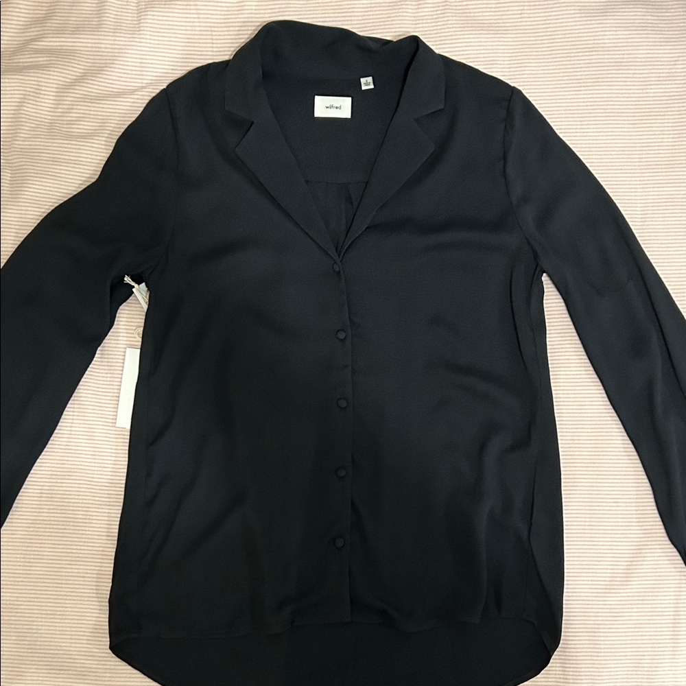 Wilfred Women's Tulum Black Button-Up Blouse